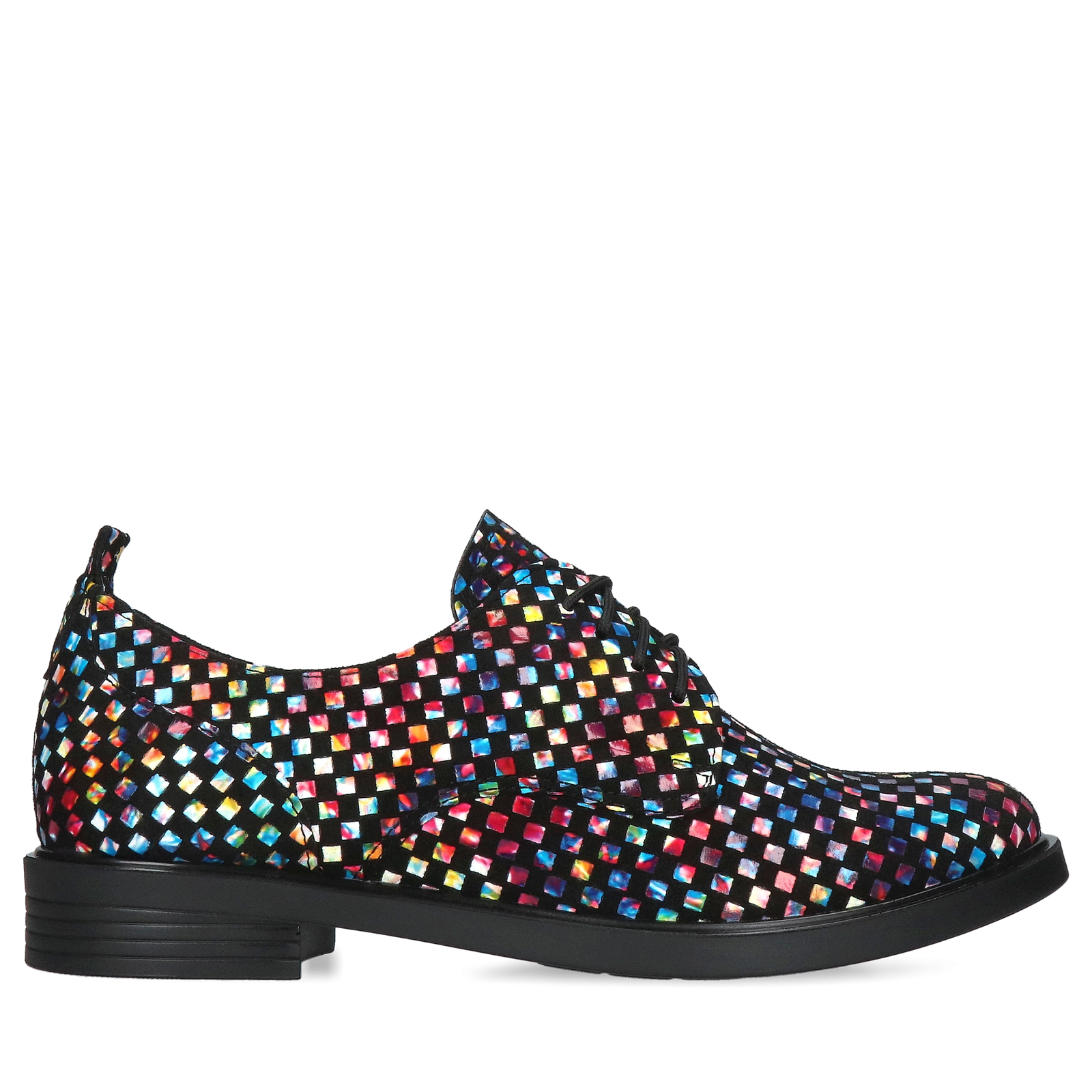 NORIP♡ Czarne półbuty damskie ze złotym logotypem