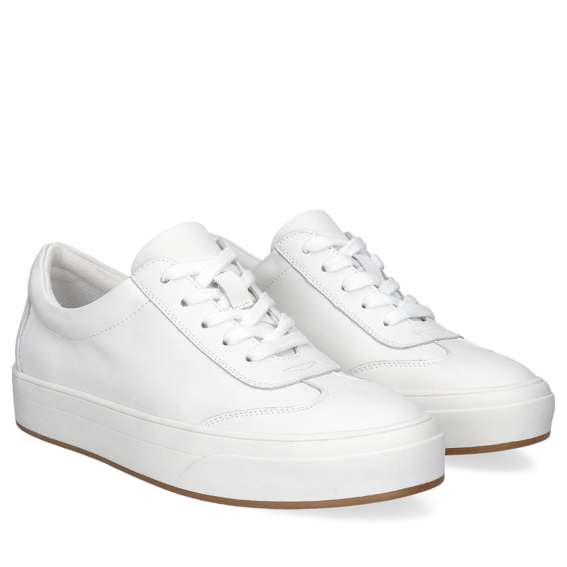 Białe sneakersy damskie ze skóry Flavia, Sneakersy, GG0006-01, Konopka Shoes