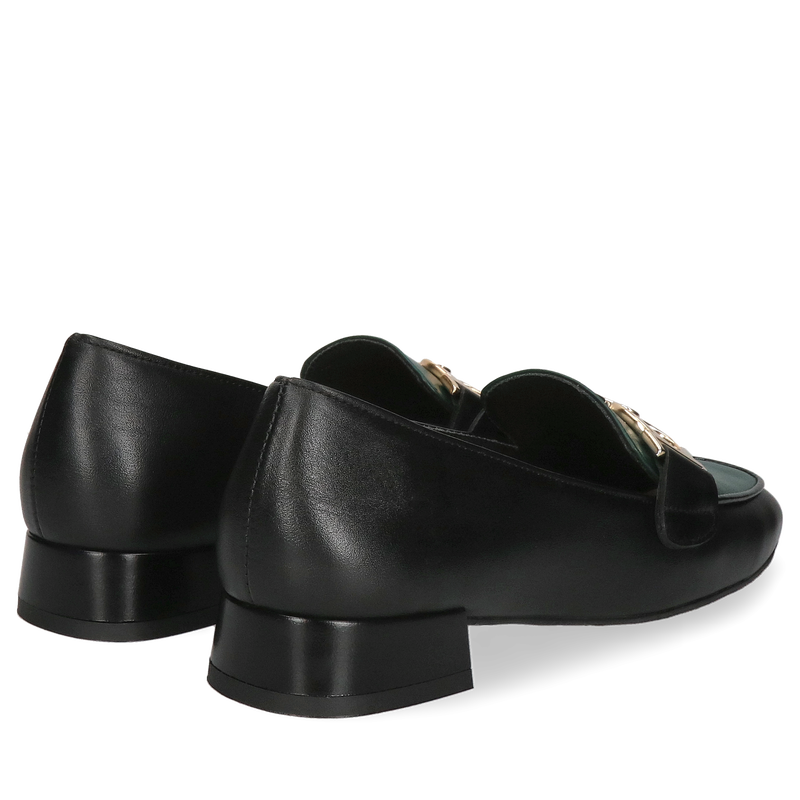 Czarne, skórzane loafersy damskie Luisa, Conhpol Relax - polska produkcja, RE2757-01, Loafersy i mokasyny, Konopka Shoes