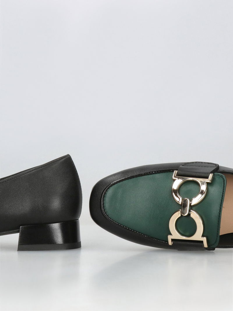 Czarne, skórzane loafersy damskie Luisa, Conhpol Relax - polska produkcja, RE2757-01, Loafersy i mokasyny, Konopka Shoes