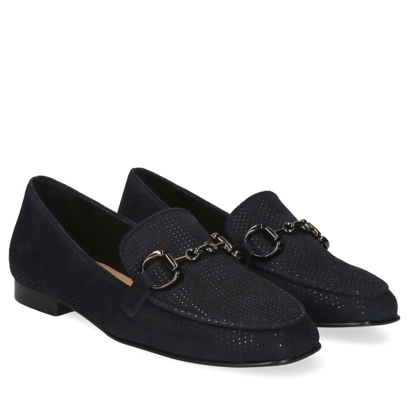 Granatowe loafersy damskie ze skóry Luisa, Conhpol Relax - polska produkcja, RE2759-02, Loafersy i mokasyny, Konopka Shoes