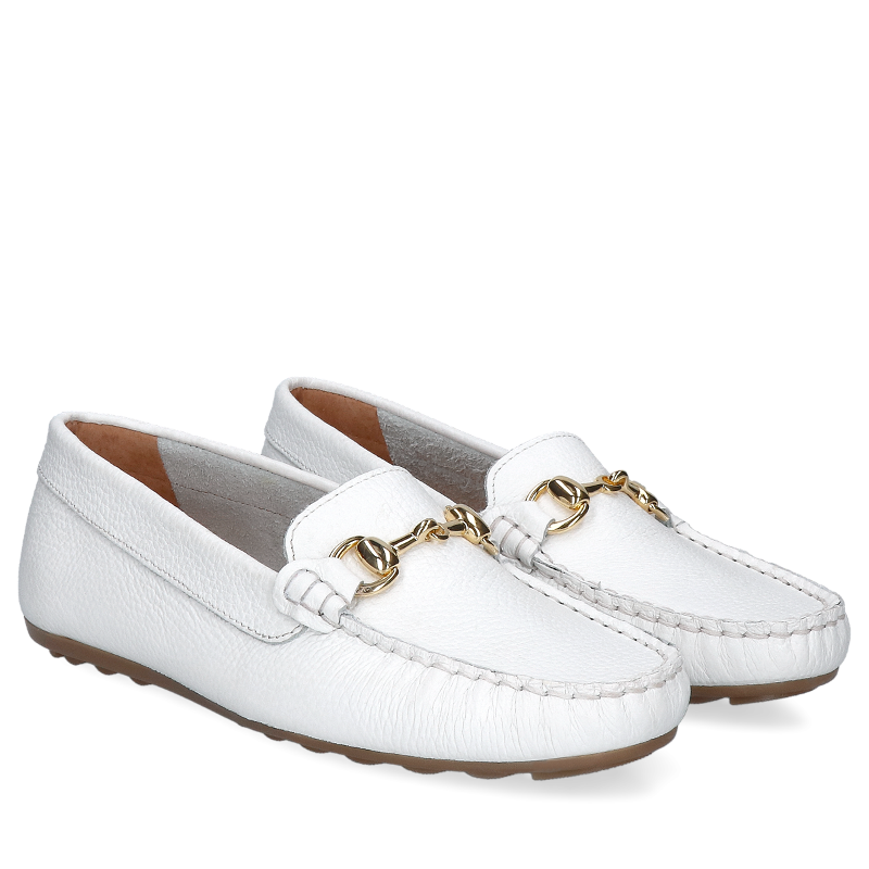 Białe mokasyny Filipe Shoes, FI0403-01, Loafersy i mokasyny, Konopka Shoes