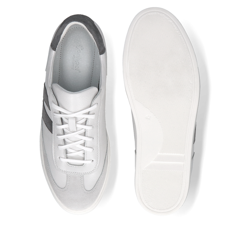 Niewidoczne podwyższenie, białe sneakersy, komfort i wsparcie dla stóp, Conhpol, Konopka shoes