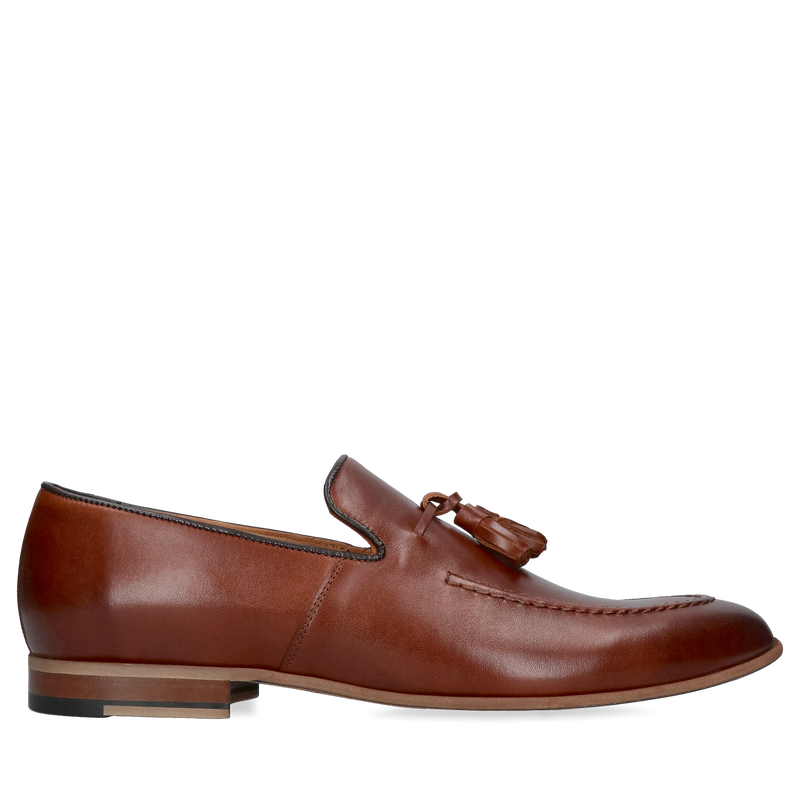 Brązowe Loafersy Hugo, Conhpol - polska produkcja, Loafersy i mokasyny, CE6208-05, Konopka Shoes