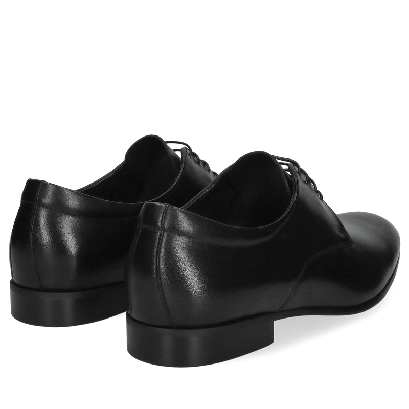 Wyjściowe buty męskie, derby czarne skórzane luksusowe, Conhpol, Konopka shoes