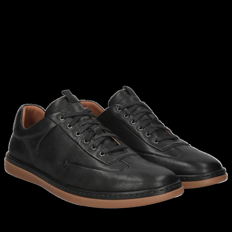 Czarne półbuty Casey, Conhpol Dynamic - polski producent, SD2675-01, Sneakersy, Konopka Shoes