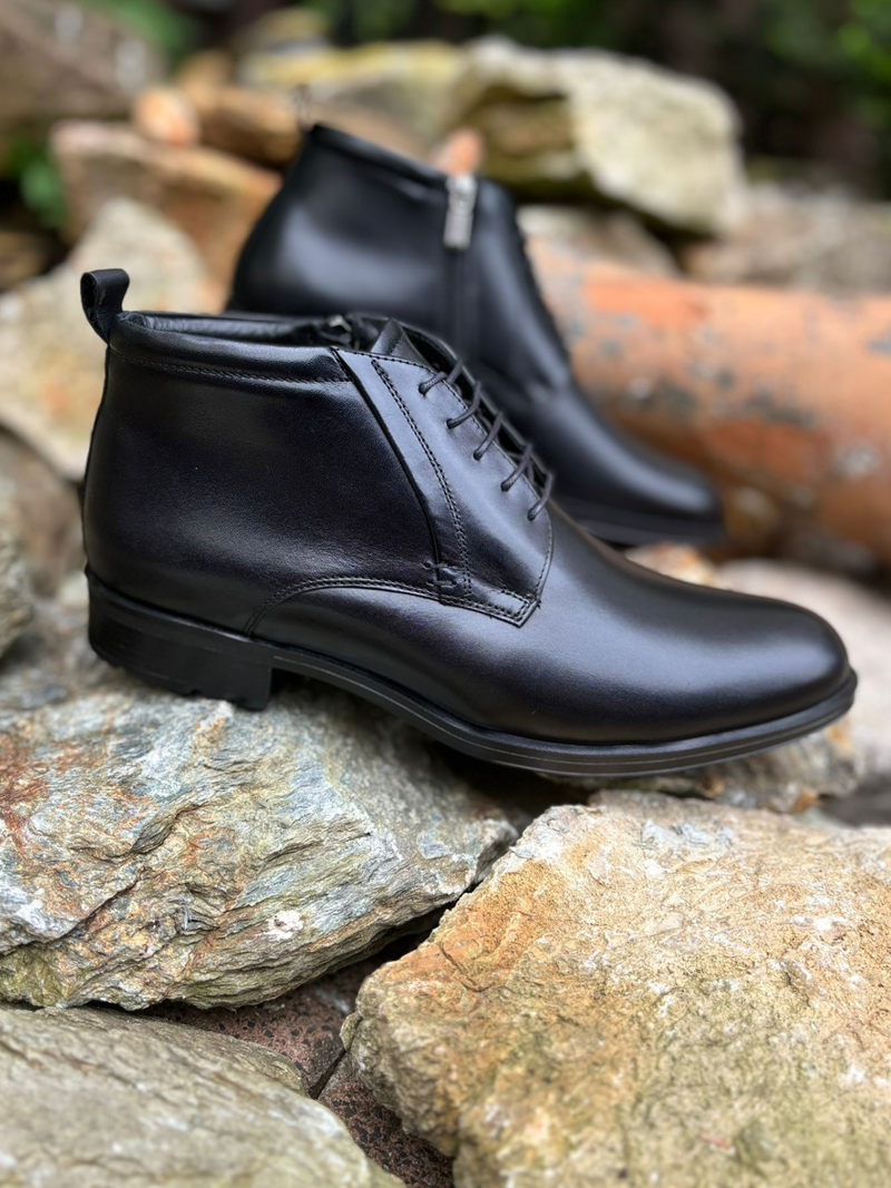 Czarne trzewiki zimowe Amadeusz z licowej skóry naturalnej, Conhpol - polska produkcja, CK6364-01, Trzewiki, Konopka Shoes Czarne trzewiki zimowe Amadeusz z licowej skóry naturalnej, Conhpol - polska produkcja, CK6364-01, Trzewiki, Konopka Shoes