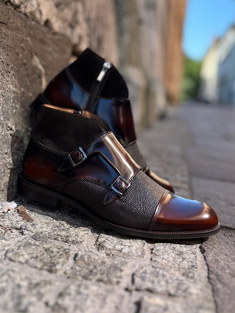 Męskie trzewiki, klasyczne monki skórzane, Conhpol, Konopka Shoes Męskie trzewiki, klasyczne monki skórzane, Conhpol, Konopka Shoes