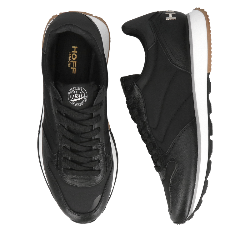 Wygodne buty męskie, czarne adidasy, modny design, wysoka jakość, Konopka shoes