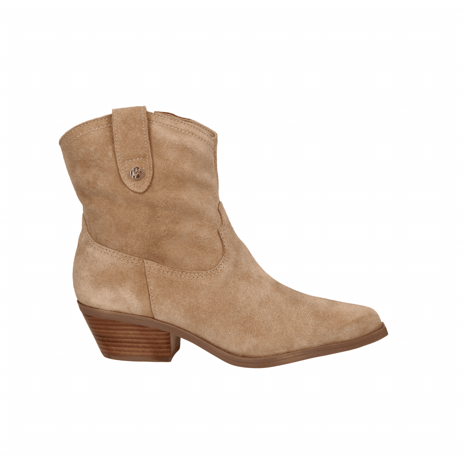 Kowbojki damskie, botki brązowe ze skóry zamszowej na niskim obcasie, Konopka Shoes, NK0004-01 Kowbojki damskie, botki brązowe ze skóry zamszowej na niskim obcasie, Konopka Shoes, NK0004-01
