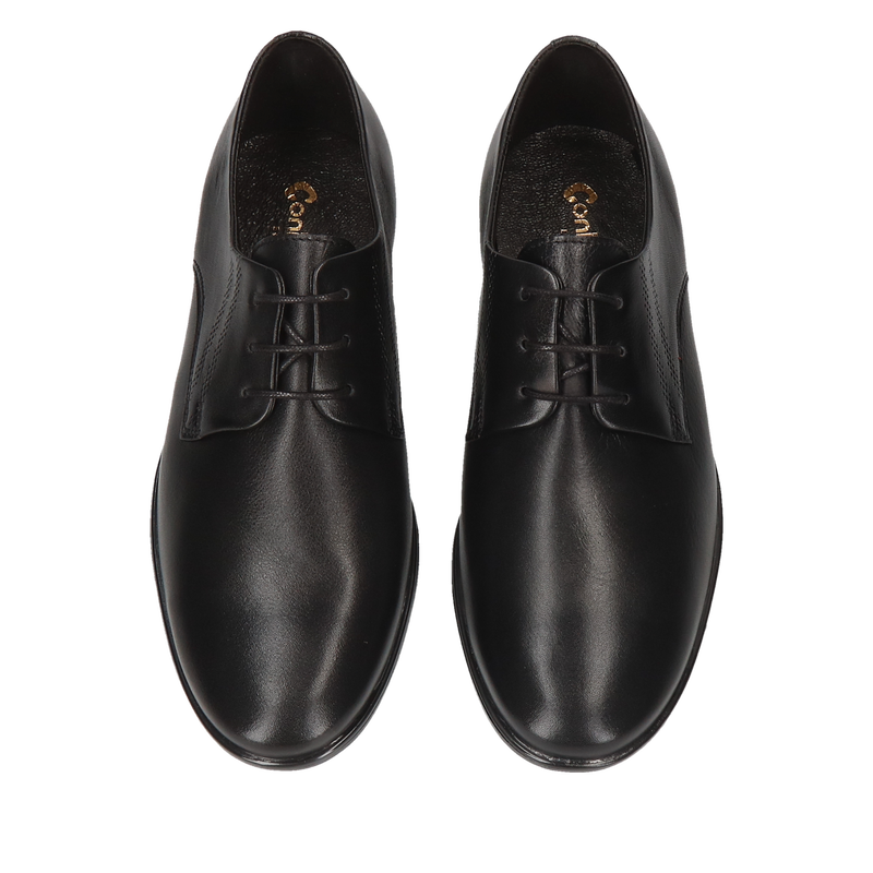 Czarne buty komunijne Karol, Conhpol, Buty komunijne dla chłopca, Konopka Shoes