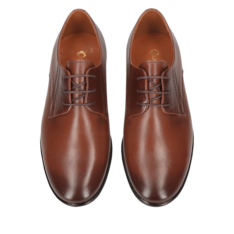 Brązowe buty komunijne Karol, Conhpol, Konopka Shoes