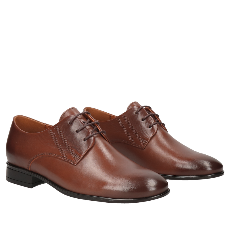 Brązowe buty komunijne Karol, Conhpol, Konopka Shoes