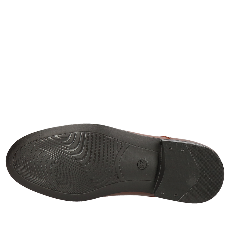 Brązowe buty komunijne Karol, Conhpol, Konopka Shoes