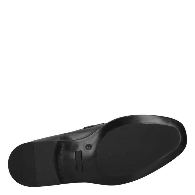 Męskie loafersy czarne, skórzane mokasyny z kwadratowym noskiem