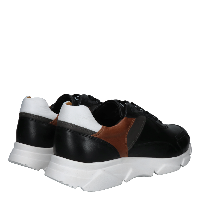 Czarne sneakersy męskie, styl i designe na co dzień, wygodne ze skóry