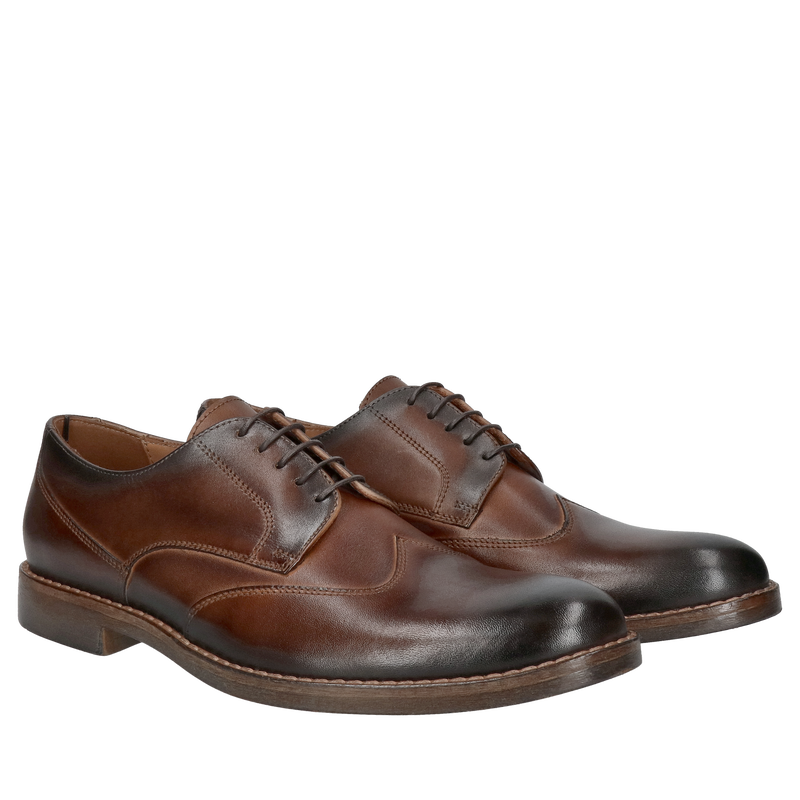 Męskie półbuty brązowe casualowe, na co dzień, miękkie i wygodne