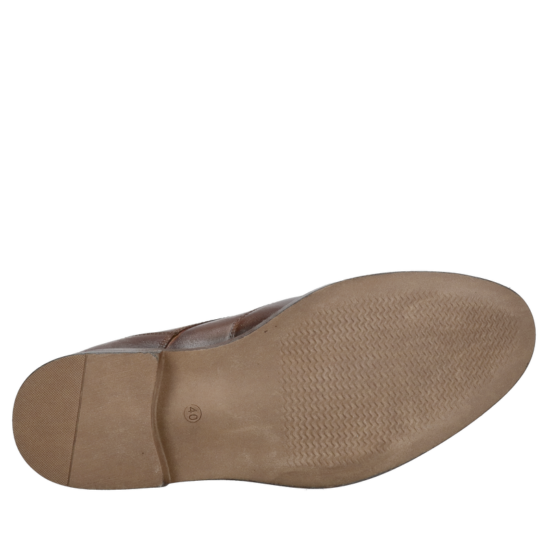 Męskie półbuty brązowe casualowe, na co dzień, miękkie i wygodne