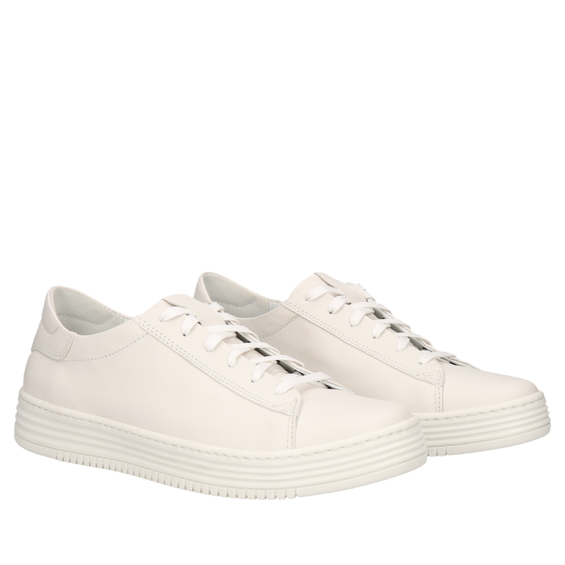 Wygodne damskie sneakersy na białej podeszwie, polska marka