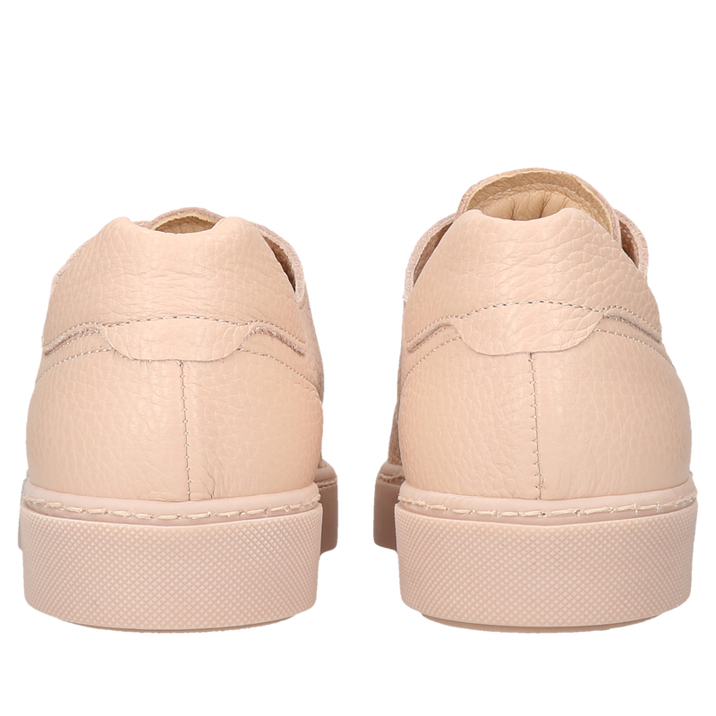 Sneakersy beżowe damskie ze skóry licowej, polski producent, Conhpol Bis, Konopka Shoes