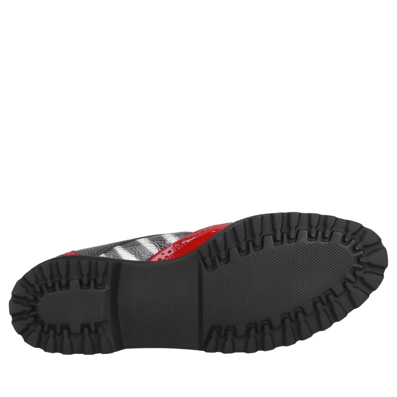 Kolorowe półbuty sznurowane, wyrazisty styl i wysokiej jakości skóra