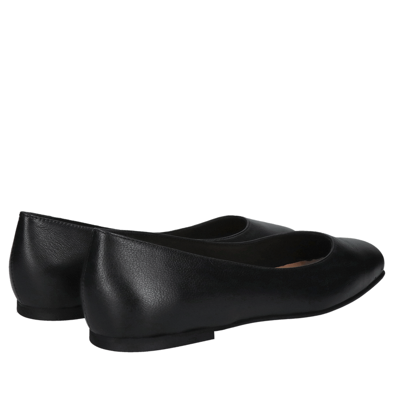 Wysokiej jakości czarne baleriny ze skóry licowej, kwadratowy nosek