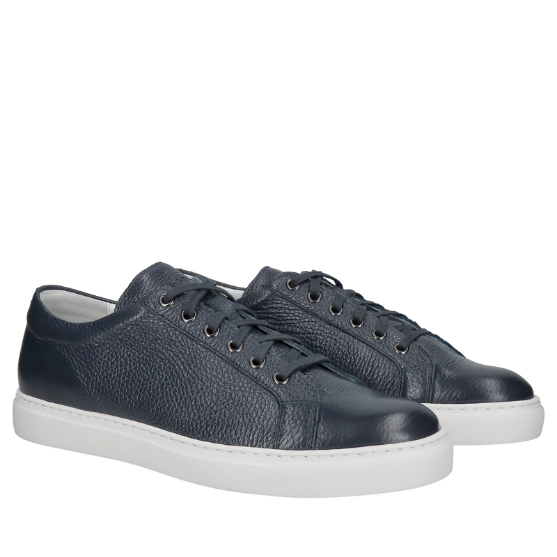 Męskie granatowe adidasy wysoka jakość, wychodne , Conhpol Dynamic, Konopka shoes