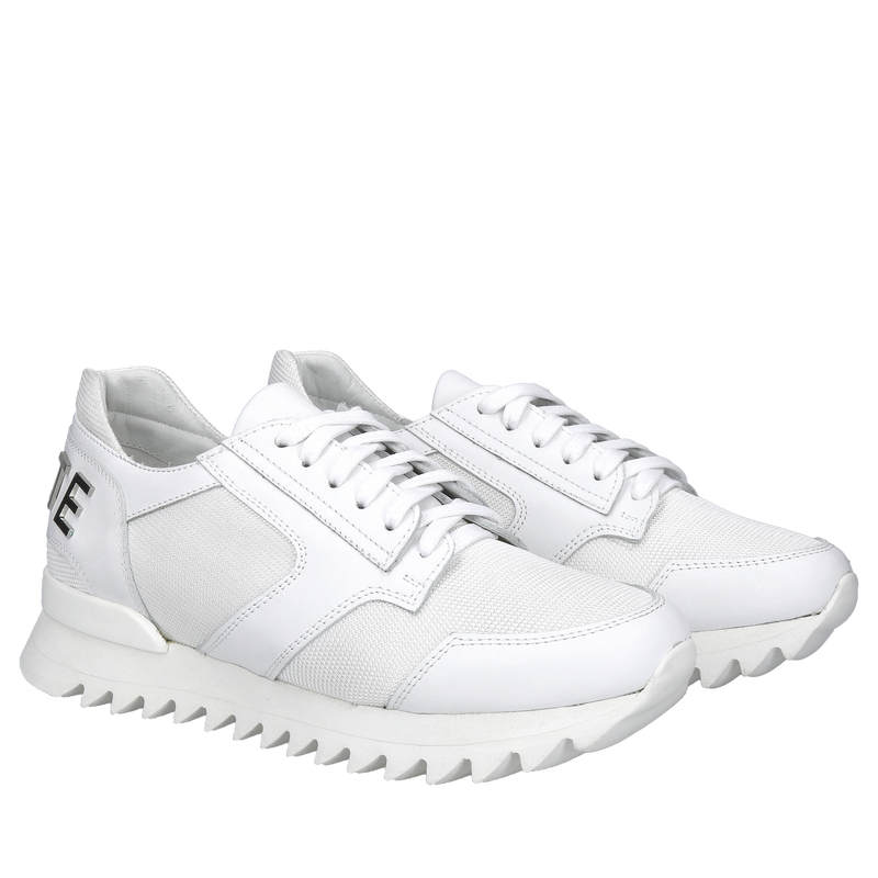 Oryginalne białe sportowe sneakersy, wysoka jakość skóry