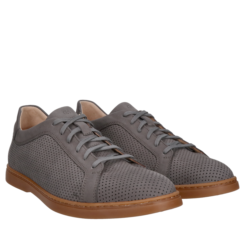 Szare buty casualowe Conhpol, przewiewne obuwie męskie idealne na lato