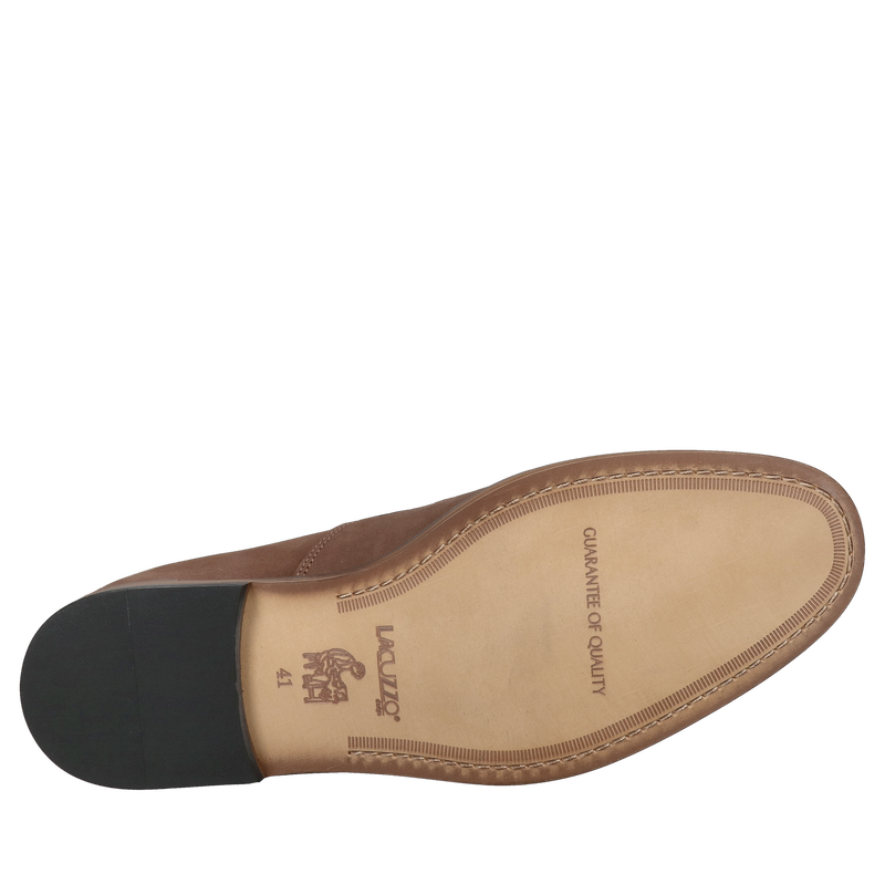 Męskie loafersy brązowe ze skóry nubukowej na brązowej podeszwie, Conhpol, Konopka Shoes Męskie loafersy brązowe ze skóry nubukowej na brązowej podeszwie, Conhpol, Konopka Shoes