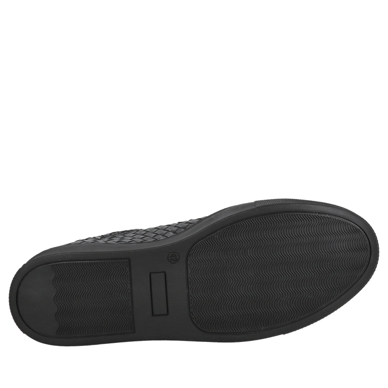 Czarne męskie plecionki ze skóry licowej, wysoka jakość buty premium