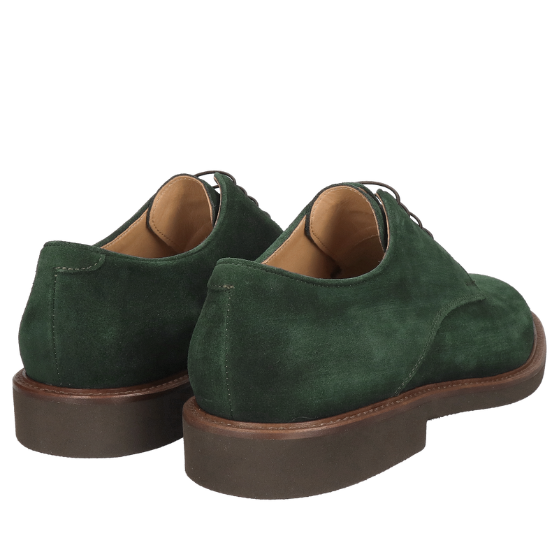 Półbuty męskie Hugo – Limitowana Kolekcja | Conhpol | Skóra Zamszowa | Intensywna Zieleń