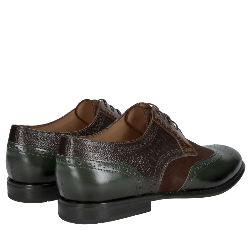 Obuwie męskie zielono-brązowe– limitowana kolekcja buty męskie na każdą okazję, Conhpol, Konopka shoes