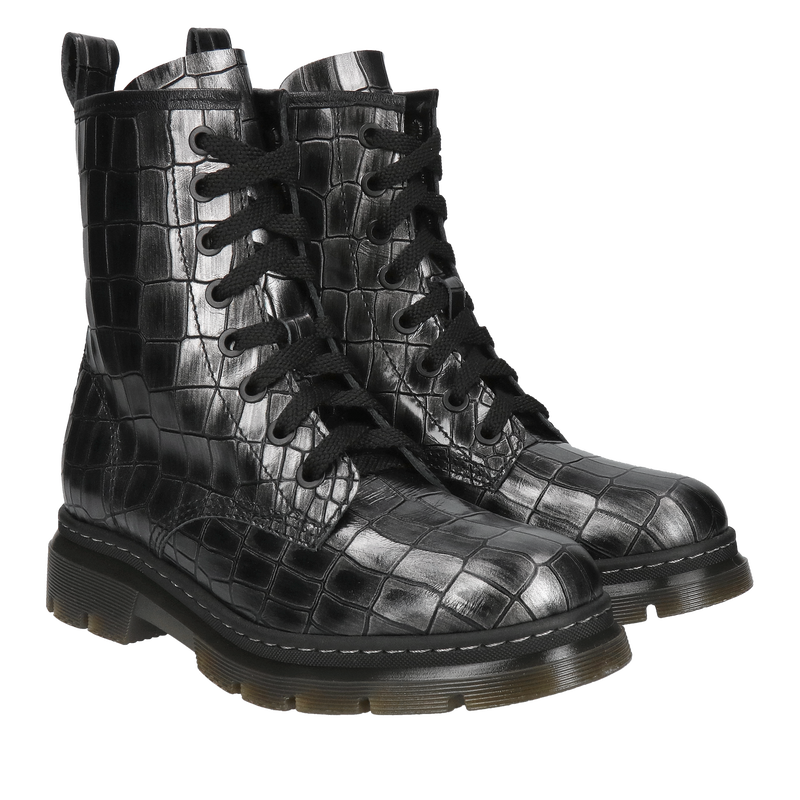 Buty glany nieocieplane ze skóry metalicznej, oryginalne i unikatowe