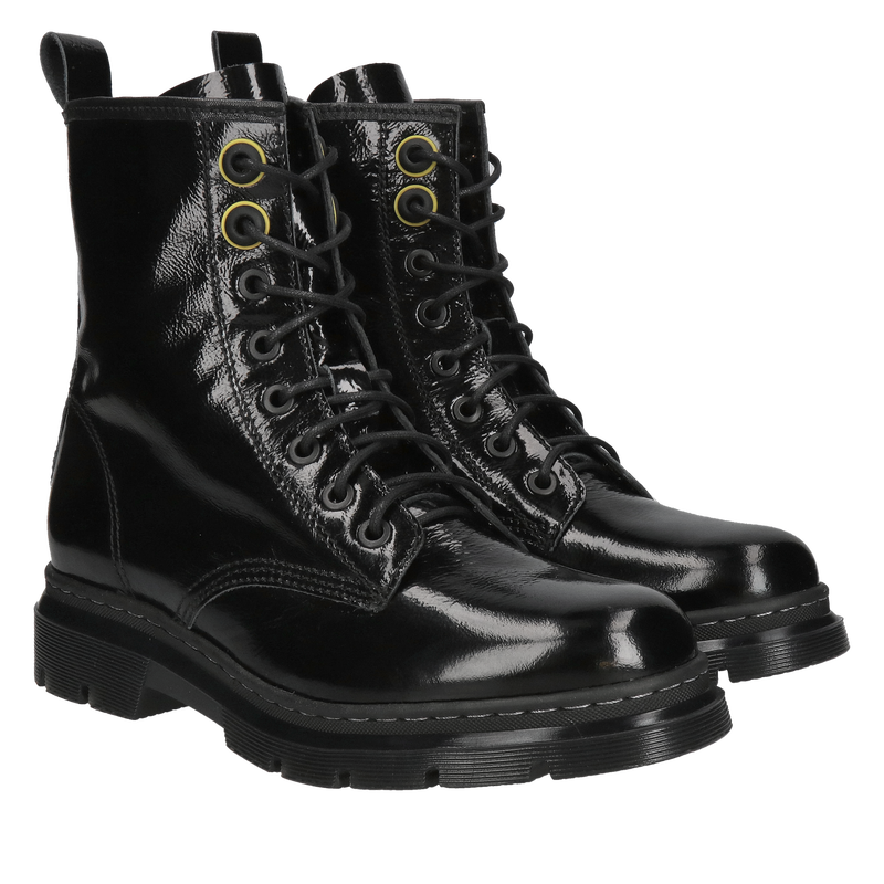 Botki nieocieplane z miękkiego lakieru, wygodne trapery