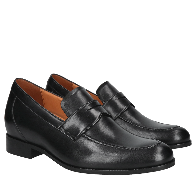 Buty podwyższające, loafersy męskie skórzane, buty eleganckie męskie, pantofle męskie podwyższające Conhpol - Konopka Shoes