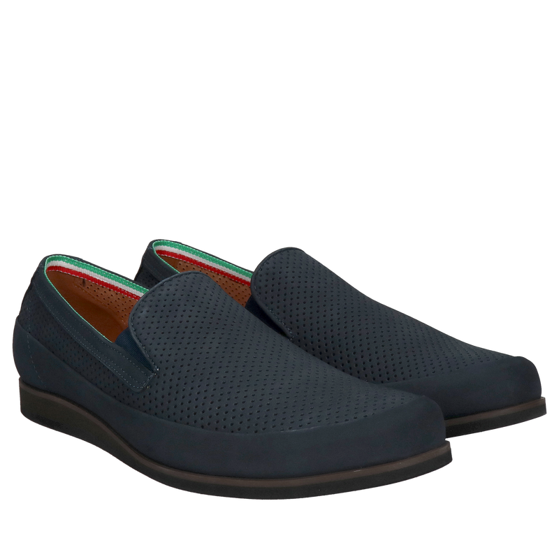 Buty na lato męskie, skóra zamszowa, półbuty wsuwane komfortowe