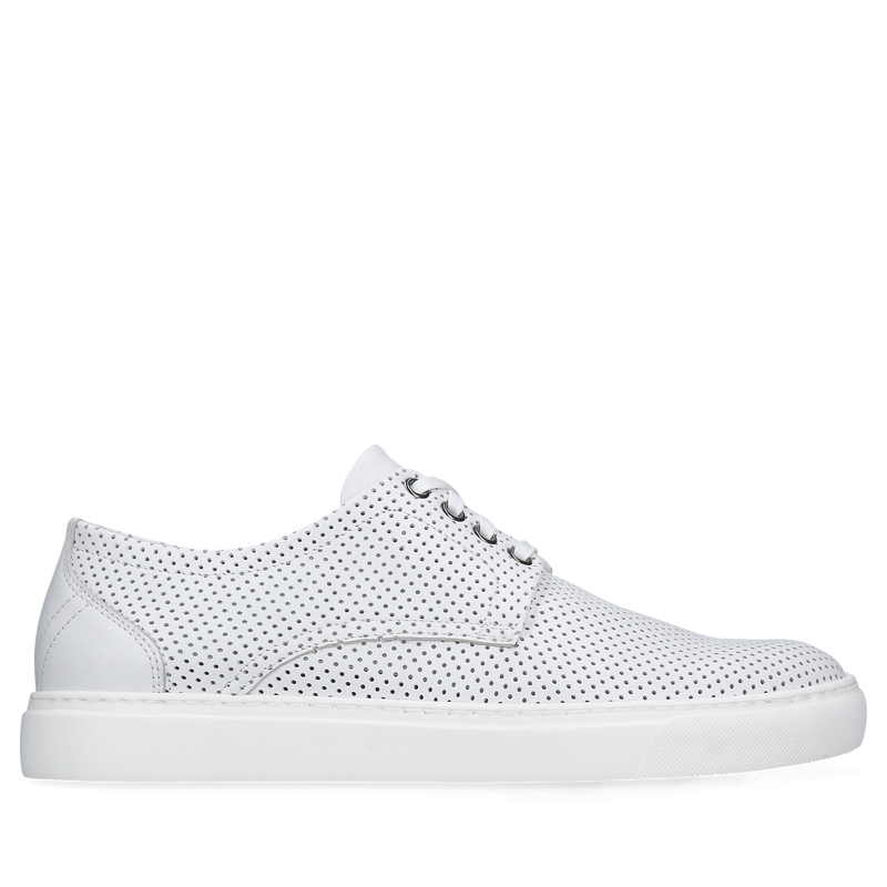 Męskie skórzane sneakersy na lato ze skóry naturalnej, dziurkowane