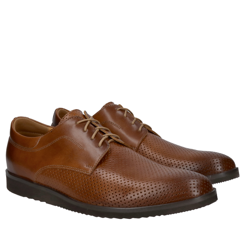 Sznurowane codzienne buty męskie na lato, skóra licowa, wysoka jakość