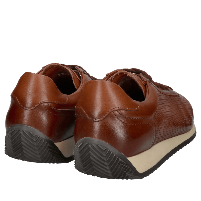 Sportowe męskie półbuty, letnie ażurowane ze skóry