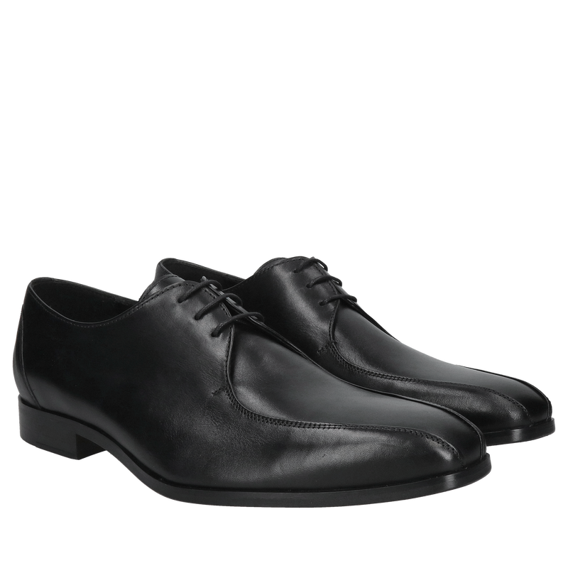 Wizytowe męskie półbuty ze skóry naturalnej, buty do garnituru Conhpol