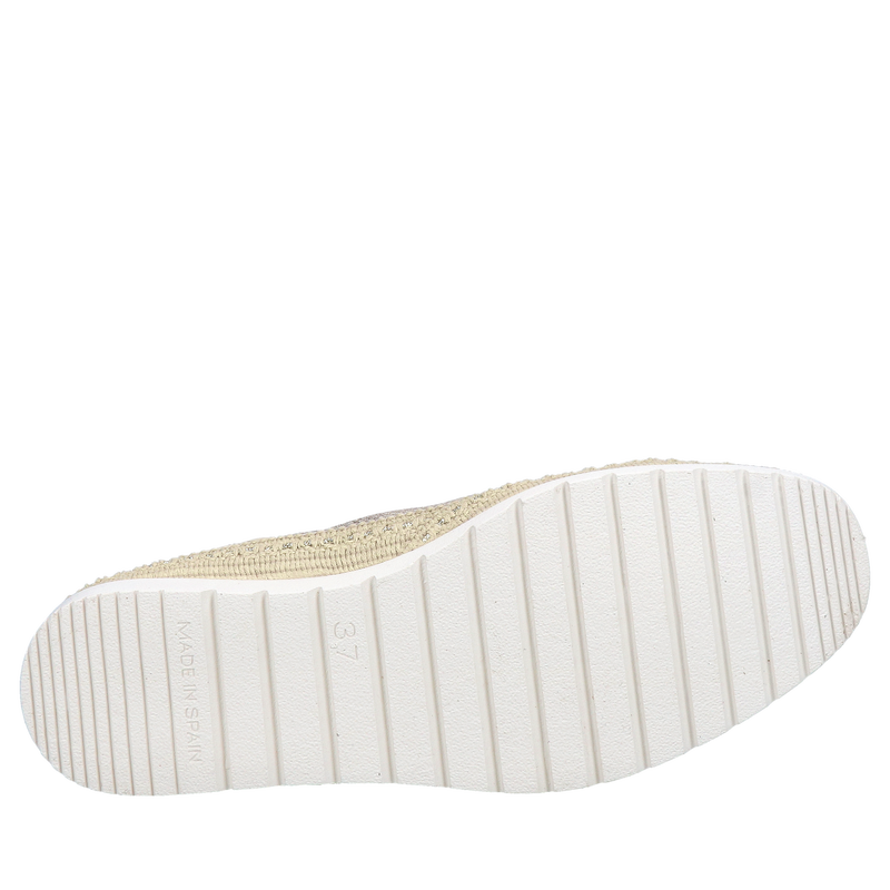 Złote letnie espadryle damskie, ultra lekkie i wygodne