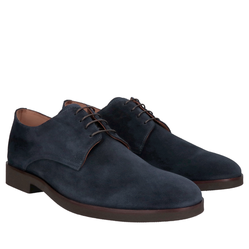 Granatowe derby Hugo - Klasyka z nowoczesnym twistem, Conhpol, Konopka shoes
