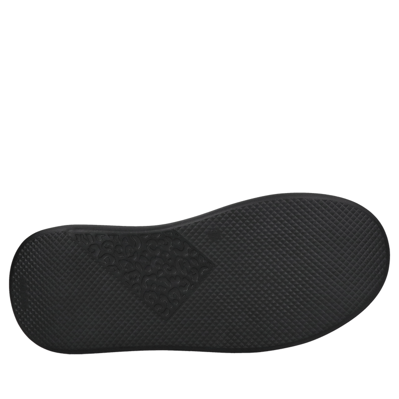 Damskie sneakersy czarne na grubej podeszwie skórzane, polska produkcja Conhpol Bis, Konopka Shoes