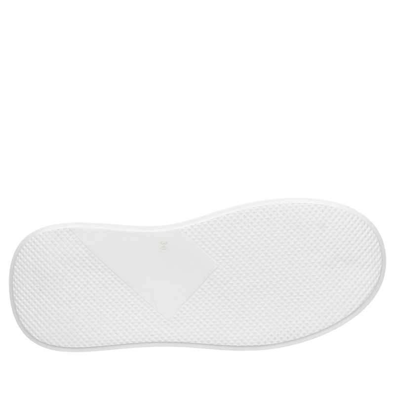 Damskie sportowe buty na grubej białej podeszwie, wygodne i komfortowe ze skóry naturalnej Conhpol Bis