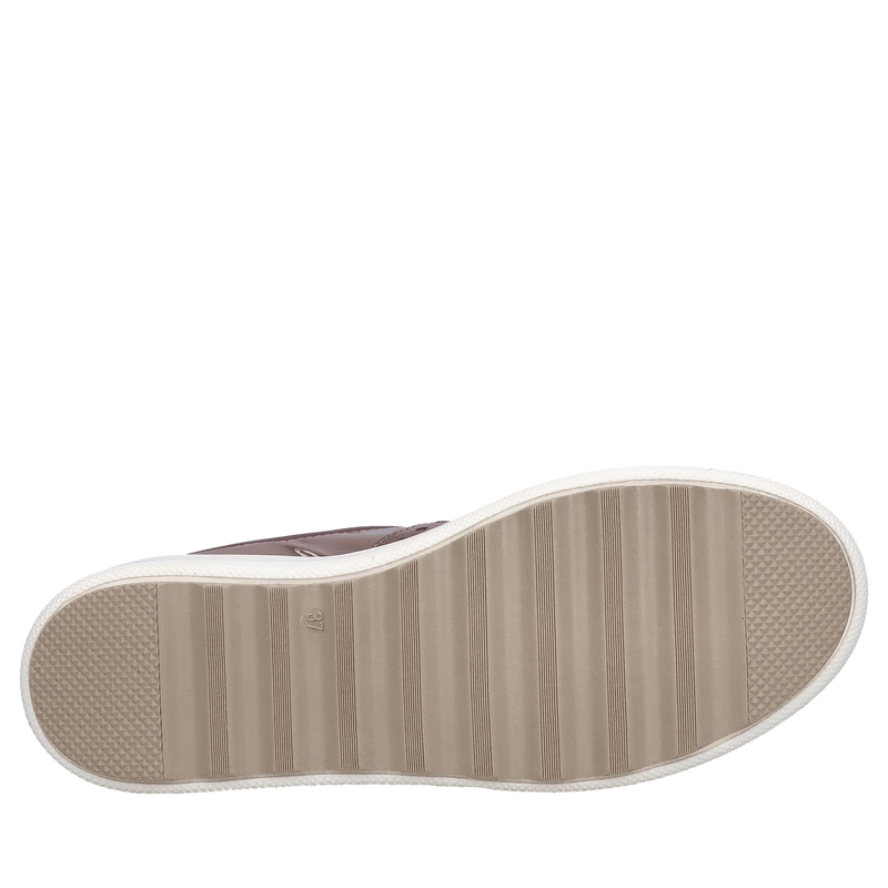 Fioletowe sneakersy damskie ze skóry Konopka Shoes, buty na co dzień, półbuty sznurowane damskie, polska produkcja Conhpol Bis