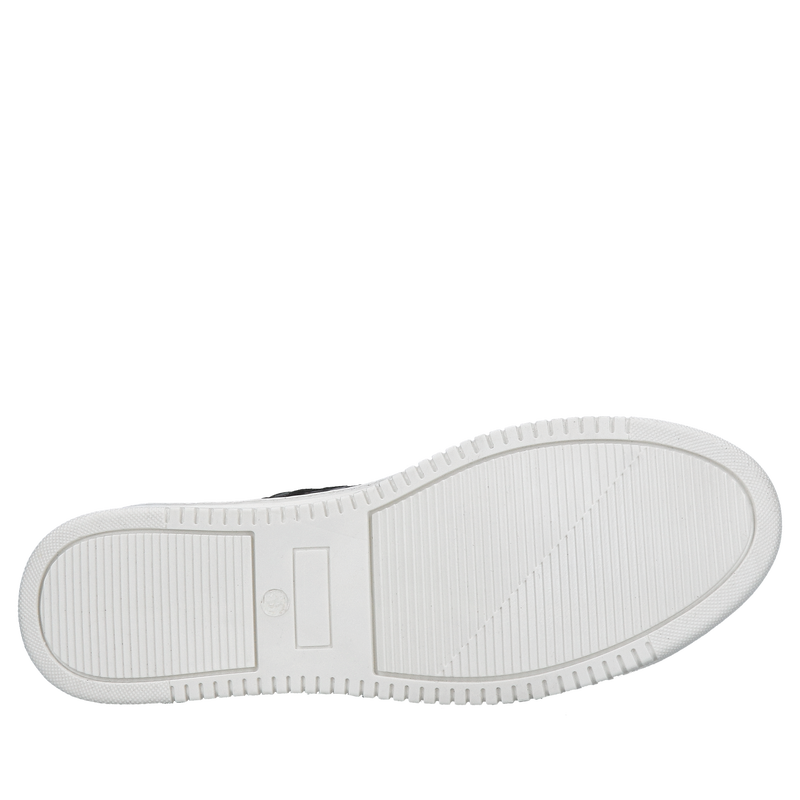 Damskie sneakersy czarne, ze skóry naturalnej ręcznie plecione, Conhpol Dynamic, Konopka Shoes