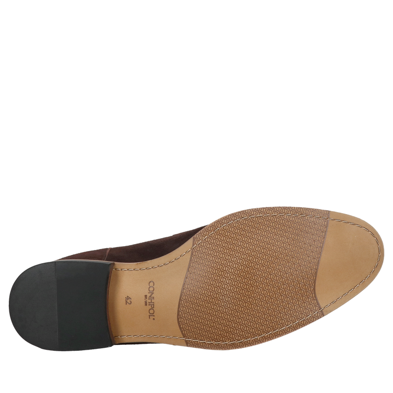 Polska elegancja , buty wsuwane podnoszące wzrost + 7 cm ,skóra, modny brąz