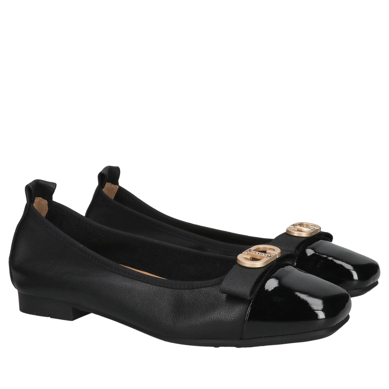 Modne baleriny damskie z lakierowanym noskiem, unikalny design, Konopka shoes Modne baleriny damskie z lakierowanym noskiem, unikalny design, Konopka shoes