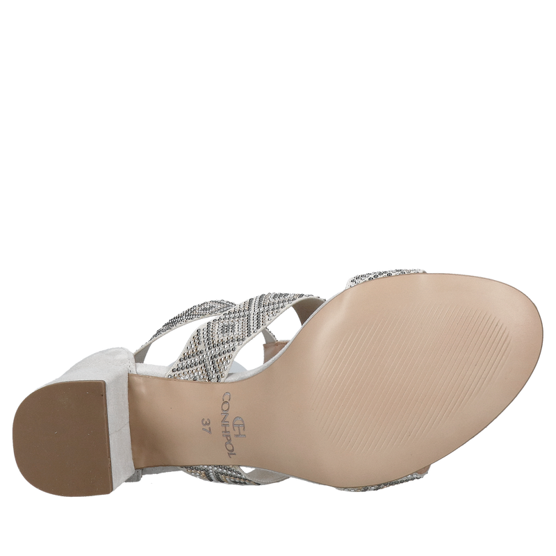 Sandały na klocku, eleganckie sandały damskie z eleastycznymi gumkami, Conhpol Bis, Konopka Shoes Sandały na klocku, eleganckie sandały damskie z eleastycznymi gumkami, Conhpol Bis, Konopka Shoes